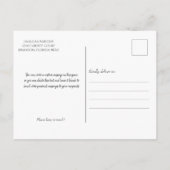 Thuiszoete startpunt We hebben de deur van de Wate Briefkaart (Achterkant)