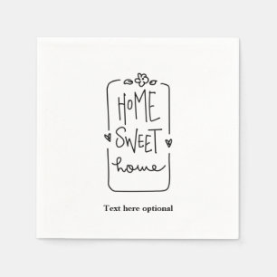 thuiszoete tehuis, papieren Bord Napkins Servet