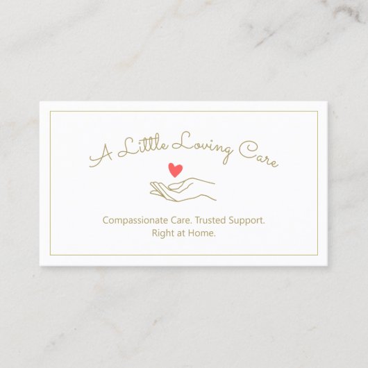 Thuiszorg Visitekaartje (Voorkant)