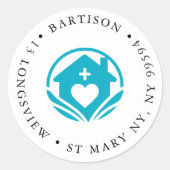 Thuiszorgbedrijf Classic Round Sticker (Voorkant)