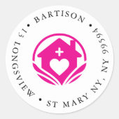 Thuiszorgbedrijf Classic Round Sticker (Voorkant)