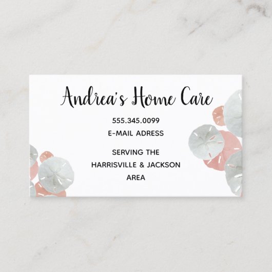 Thuiszorgverlener en dollars visitekaartje (Voorkant)