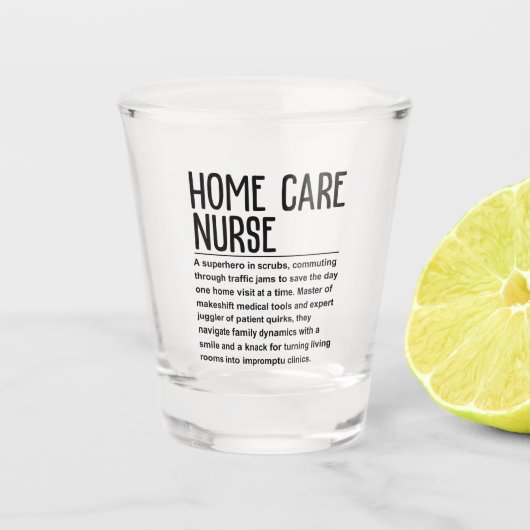 Thuiszorgverpleegkundige Shot Glas (Voorkant)