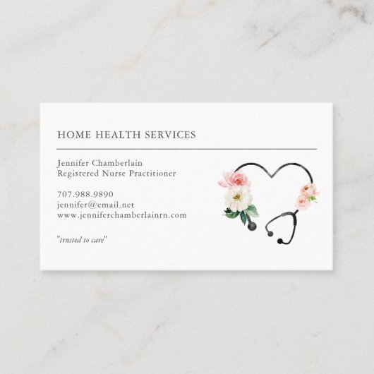 Thuiszorgverpleegster Visitekaartje (Voorkant)