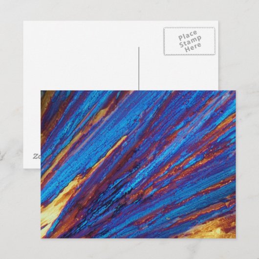 Thuliumnitraat onder de microscoop briefkaart (Voorkant / Achterkant)