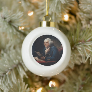 Thumb Portrait Benjamin Franklin in White House Keramische Bal Ornament