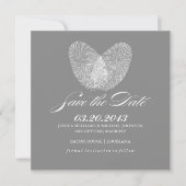 Thumb Print Heart | Datum opslaan Save The Date (Voorkant)