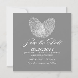 Thumb Print Heart   Datum opslaan Save The Date