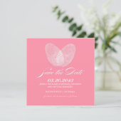 Thumb Print Heart | Datum opslaan Save The Date (Staand voorkant)