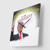 THUMB UP Trump is MIJN President Square Wall Clock Vierkante Klok (Hoek)