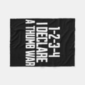 Thumb War Chant, Thumb Wrestling Champion, Thumb W Fleece Deken (Voorkant (Horizontaal))