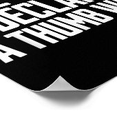 Thumb War Chant, Thumb Wrestling Champion, Thumb W Poster (Hoek)