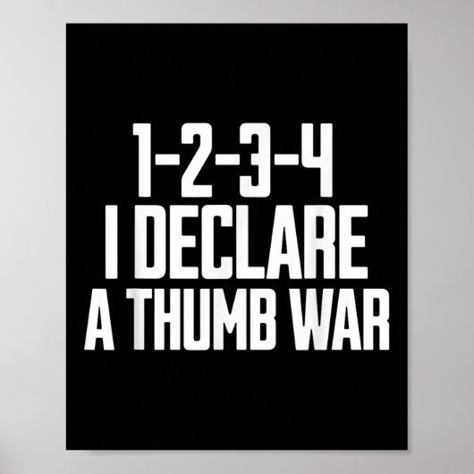 Thumb War Chant, Thumb Wrestling Champion, Thumb W Poster (Voorkant)