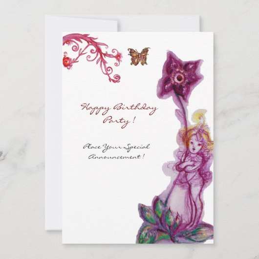 THUMBELINA 2, roze paars wit Kaart (Achterkant)