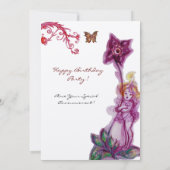 THUMBELINA 2, roze paarse witte champagne metallic Kaart (Achterkant)