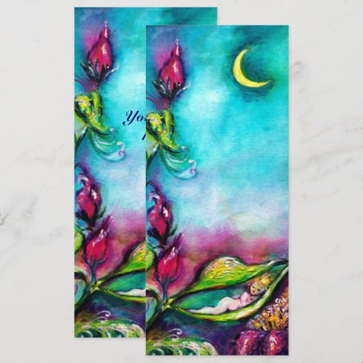 THUMBELINA , BABY SHOWER KAART (Voorkant / Achterkant)