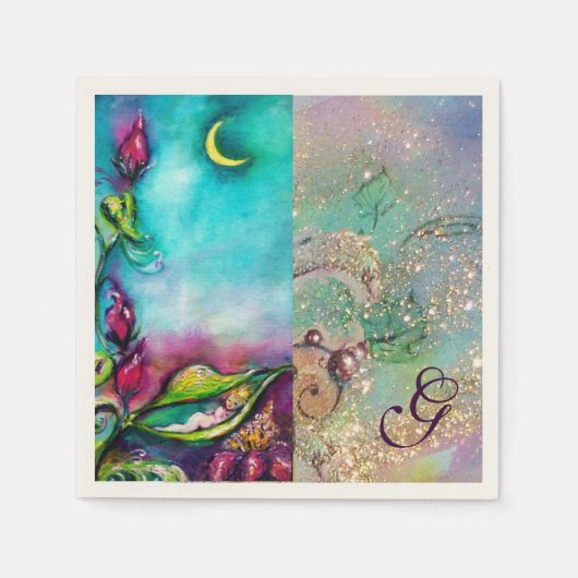 THUMBELINA BABY SHOWER MONOGRAM SERVETTEN (Voorkant)