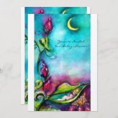 THUMBELINA, blauwe roze rode witte champagne metaa Kaart (Voorkant / Achterkant)