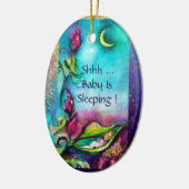 THUMBELINA BLUE SAPPHIRE MONOGRAM DEUR HANGER KERAMISCH ORNAMENT (Links)