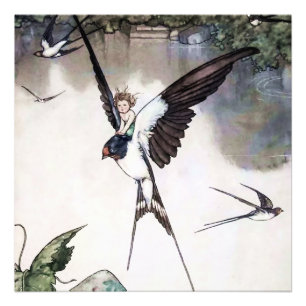 Thumbelina by W Heath Robinson Foto Afdruk