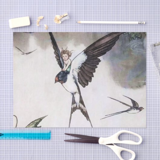 Thumbelina door W Heath Robinson Tissuepapier (Craft)