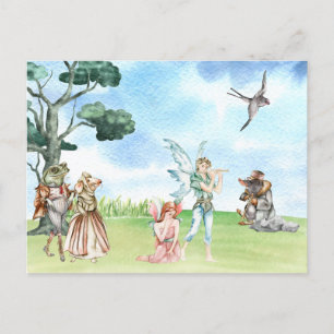 Thumbelina en Prince Fairy Tale Briefkaart