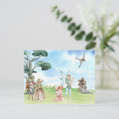 Thumbelina en Prince Fairy Tale Briefkaart (Staand voorkant)