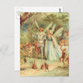 Thumbelina en Prince Wedding,  feiharde tales Briefkaart (Voorkant / Achterkant)