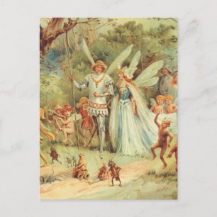 Thumbelina en Prince Wedding,  feiharde tales Briefkaart