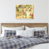 Thumbelina en Prince Wedding,  feiharde tales Canvas Afdruk (Insitu (Slaapkamer))