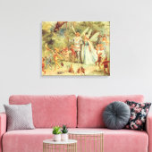 Thumbelina en Prince Wedding,  feiharde tales Canvas Afdruk (Insitu (Woonkamer))