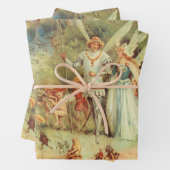 Thumbelina en Prince Wedding,  feiharde tales Inpakpapier Vel (In situ)