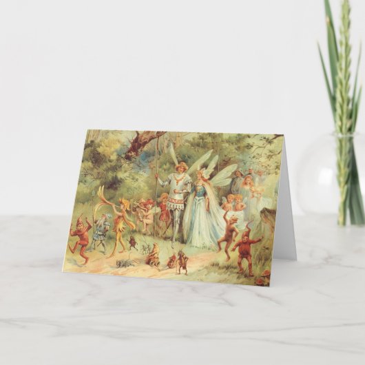 Thumbelina en Prince Wedding,  feiharde tales Kaart (Voorkant)