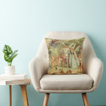 Thumbelina en Prince Wedding,  feiharde tales Kussen<br><div class="desc">illustratie klassiek kindersprookje van Hans Christelijk Andersen, Thumbelina, ook bekend als Tommelise. Een prachtig verhaal van liefde en romance. De Fairy Princess Thumbelina en haar prins trouwen in het bos dat wordt omringd door vrienden en feeën. Thumbelina ontvangt een paar vleugels van haar prins nu ze met hem van bloem...</div>