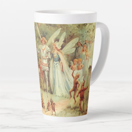 Thumbelina en Prince Wedding,  feiharde tales Latte Mok (Rechterhoek)