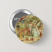 Thumbelina en Prince Wedding,  feiharde tales Ronde Button 5,7 Cm (Voorkant /achterkant)