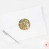 Thumbelina en Prince Wedding,  feiharde tales Ronde Sticker (Envelop)