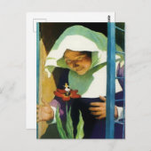 "Thumbelina" Fairy Art van NC Wyeth Briefkaart (Voorkant / Achterkant)