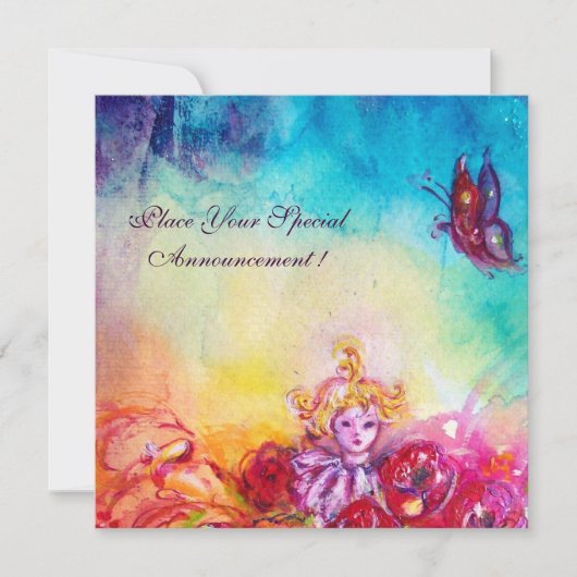 THUMBELINA, FLOWER BASKET EN BUTTERFLES AANKONDIGING (Voorkant)