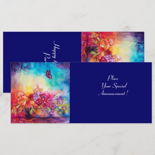 THUMBELINA, FLOWER BASKET EN BUTTERFLES AANKONDIGING (Voorkant / Achterkant)