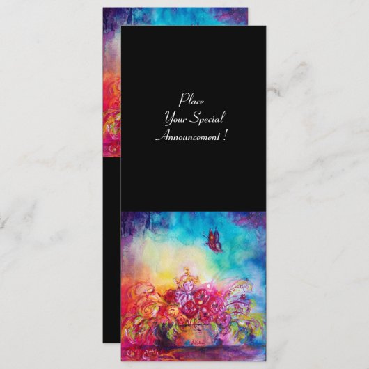 THUMBELINA, FLOWER BASKET EN BUTTERFLES AANKONDIGING (Voorkant / Achterkant)