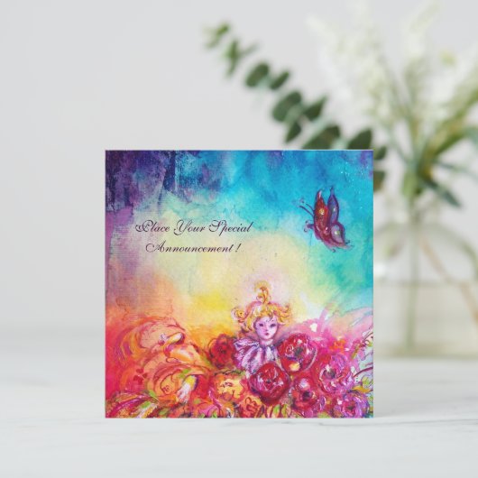 THUMBELINA, FLOWER BASKET EN BUTTERFLES AANKONDIGING (Staand voorkant)