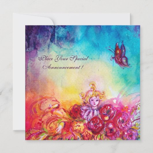 THUMBELINA, FLOWER BASKET EN BUTTERFLES AANKONDIGING (Voorkant)