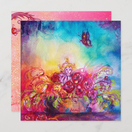 THUMBELINA, FLOWER BASKET EN BUTTERFLES AANKONDIGING (Voorkant / Achterkant)