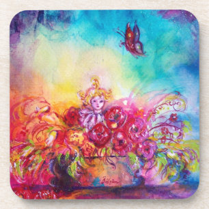 THUMBELINA, FLOWER BASKET EN BUTTERFLES BIER ONDERZETTER