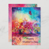 THUMBELINA, FLOWER BASKET EN BUTTERFLES BRIEFKAART (Voorkant / Achterkant)