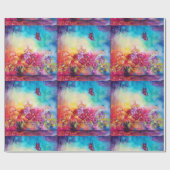 THUMBELINA, FLOWER BASKET EN BUTTERFLES CADEAUPAPIER (Vlak)