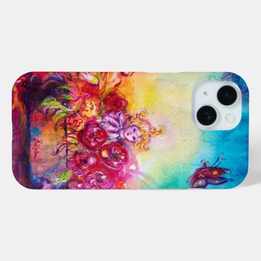 THUMBELINA, FLOWER BASKET EN BUTTERFLES Case-Mate iPhone CASE (Achterkant (horizontaal))