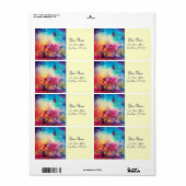 THUMBELINA, FLOWER BASKET EN BUTTERFLES ETIKET (Full Sheet)