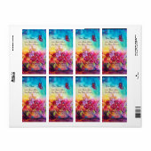 THUMBELINA, FLOWER BASKET EN BUTTERFLES ETIKET (Full Sheet)